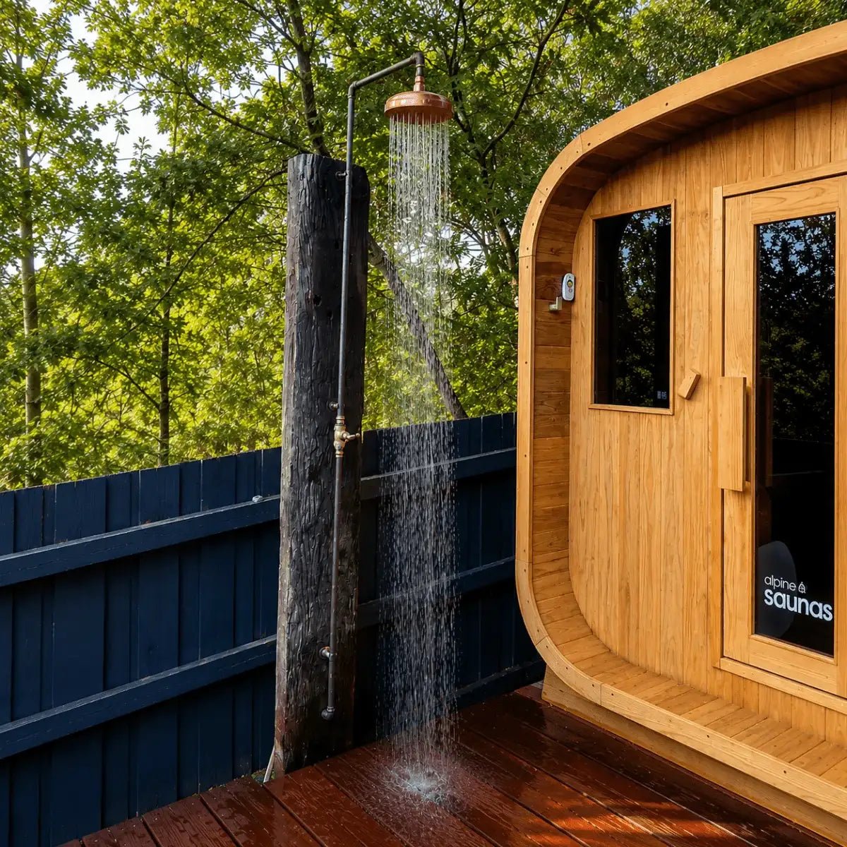 Outdoor Copper Shower - Cold Only, No Garden Tap - Beach Vibe Copper Shower